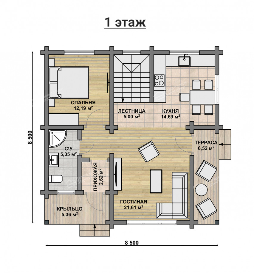 Дом из клееного бруса VZ-351
